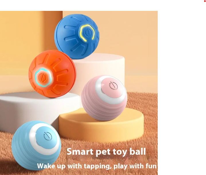 Interactive Smart Dog Toy Ball – Automatic Bouncing & Rolling USB Rechargeable Pet Ball for Dogs & Cats