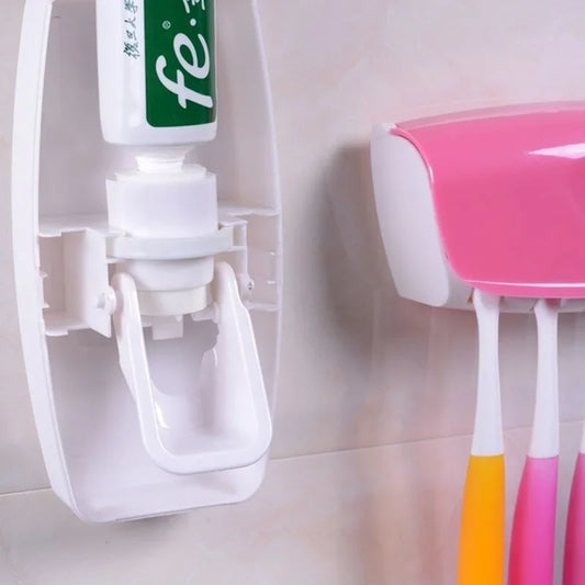 Automatic Toothpaste Dispenser & Toothbrush Holder – Clean, Organized & Mess-Free