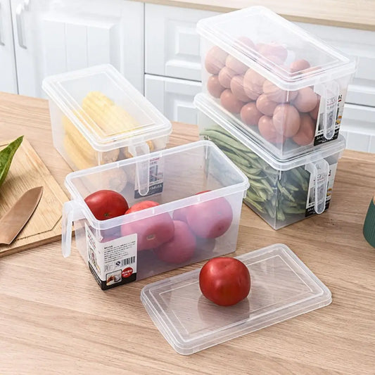 Clear Plastic Fridge & Kitchen Storage Box – 5L Transparent Drawer & Cupboard Organizer