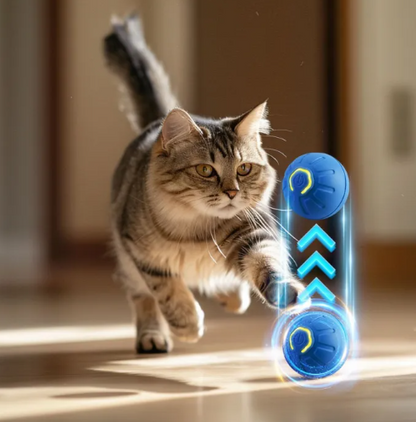 Interactive Smart Dog Toy Ball – Automatic Bouncing & Rolling USB Rechargeable Pet Ball for Dogs & Cats