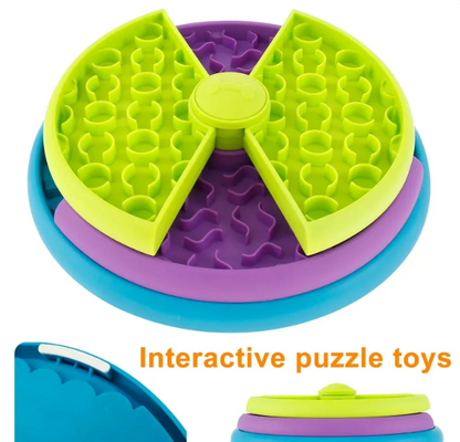 Slow Food Bowl Anti-Choking Pet Feeder – Rotating Slow Eating Bowl for Cats and Dogs