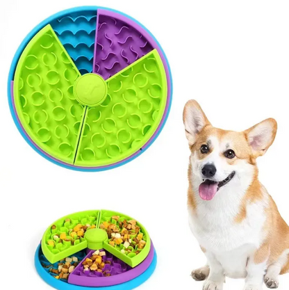 Slow Food Bowl Anti-Choking Pet Feeder – Rotating Slow Eating Bowl for Cats and Dogs