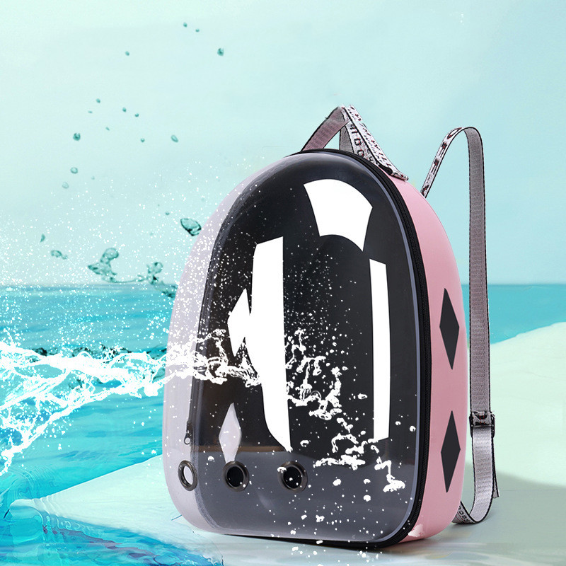 Transparent Space Capsule Pet Backpack – Breathable Carrier for Cats, Puppies and Small Dogs up to 15lbs
