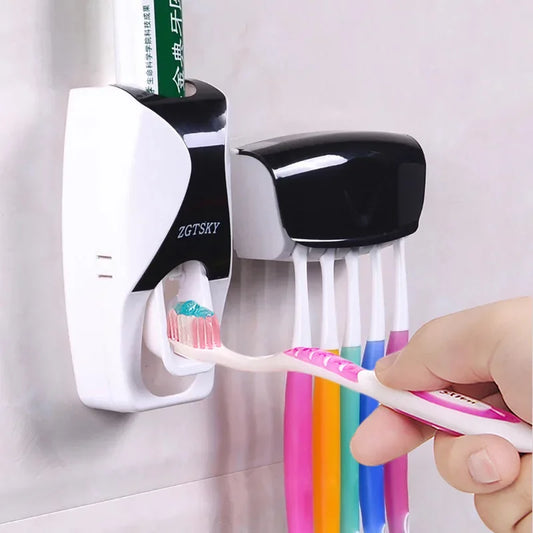 Automatic Toothpaste Dispenser & Toothbrush Holder – Clean, Organized & Mess-Free