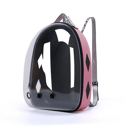 Transparent Space Capsule Pet Backpack – Breathable Carrier for Cats, Puppies and Small Dogs up to 15lbs