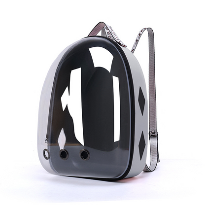 Transparent Space Capsule Pet Backpack – Breathable Carrier for Cats, Puppies and Small Dogs up to 15lbs